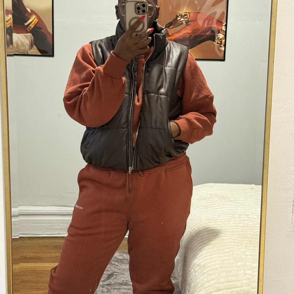 Fashion Nova Brown Puffer Vest